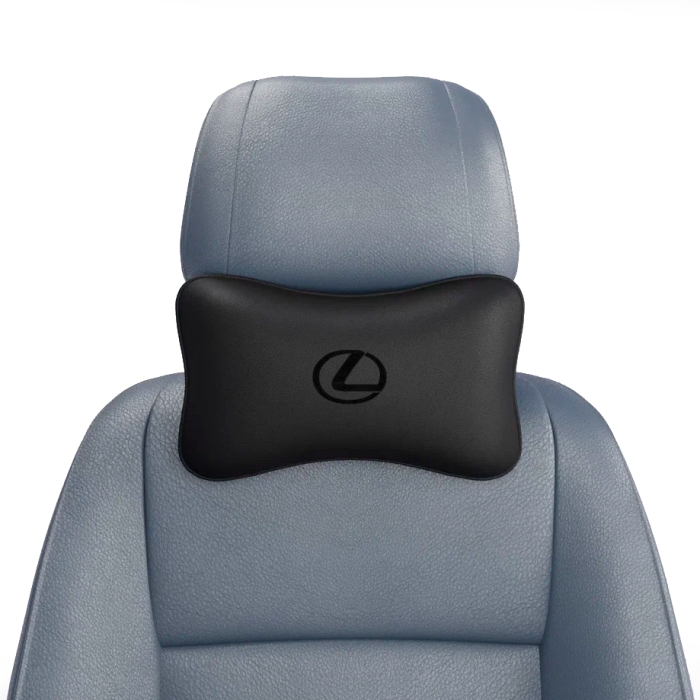 Подушки под шею Подушка под шею черная с вышивкой Lexus