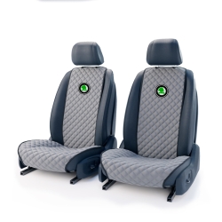 Комплект передних серых накидок с вышивкой 